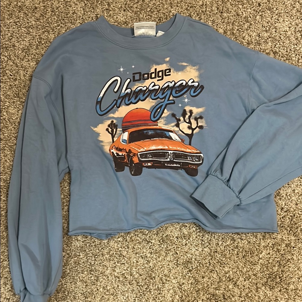 Dodge Charger Blue Graphic Sweatshirt